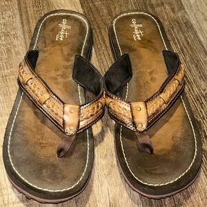Collections by Clark Leather Brown Sandals Sz 11m S22